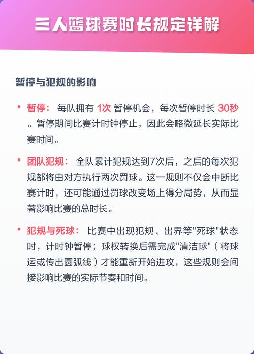 三人篮球比赛的规则